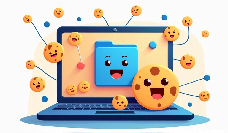 Illustration of browser cookies