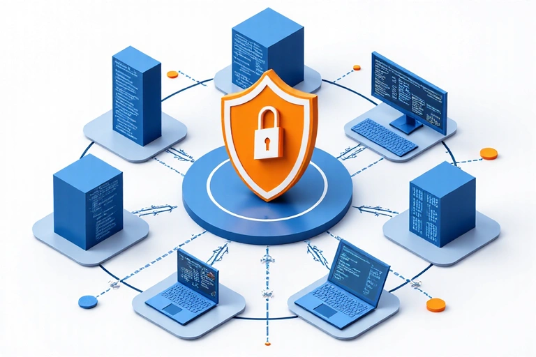 Data protection security measures illustration