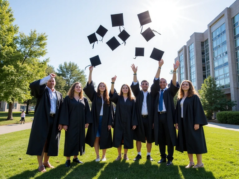 Graduates celebrating success