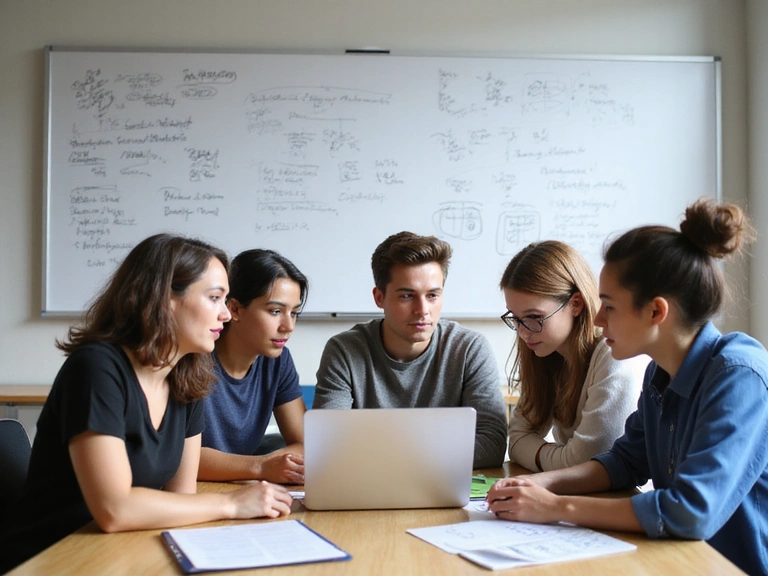 Students working on project